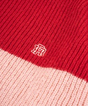 【#Re:room】WOOL COLOR BORDER MOHAIR CREW KNIT［REK113］