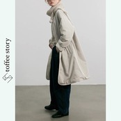 暖かさとオシャレを両立♪リバーシブルミドル丈ジャケット P0110