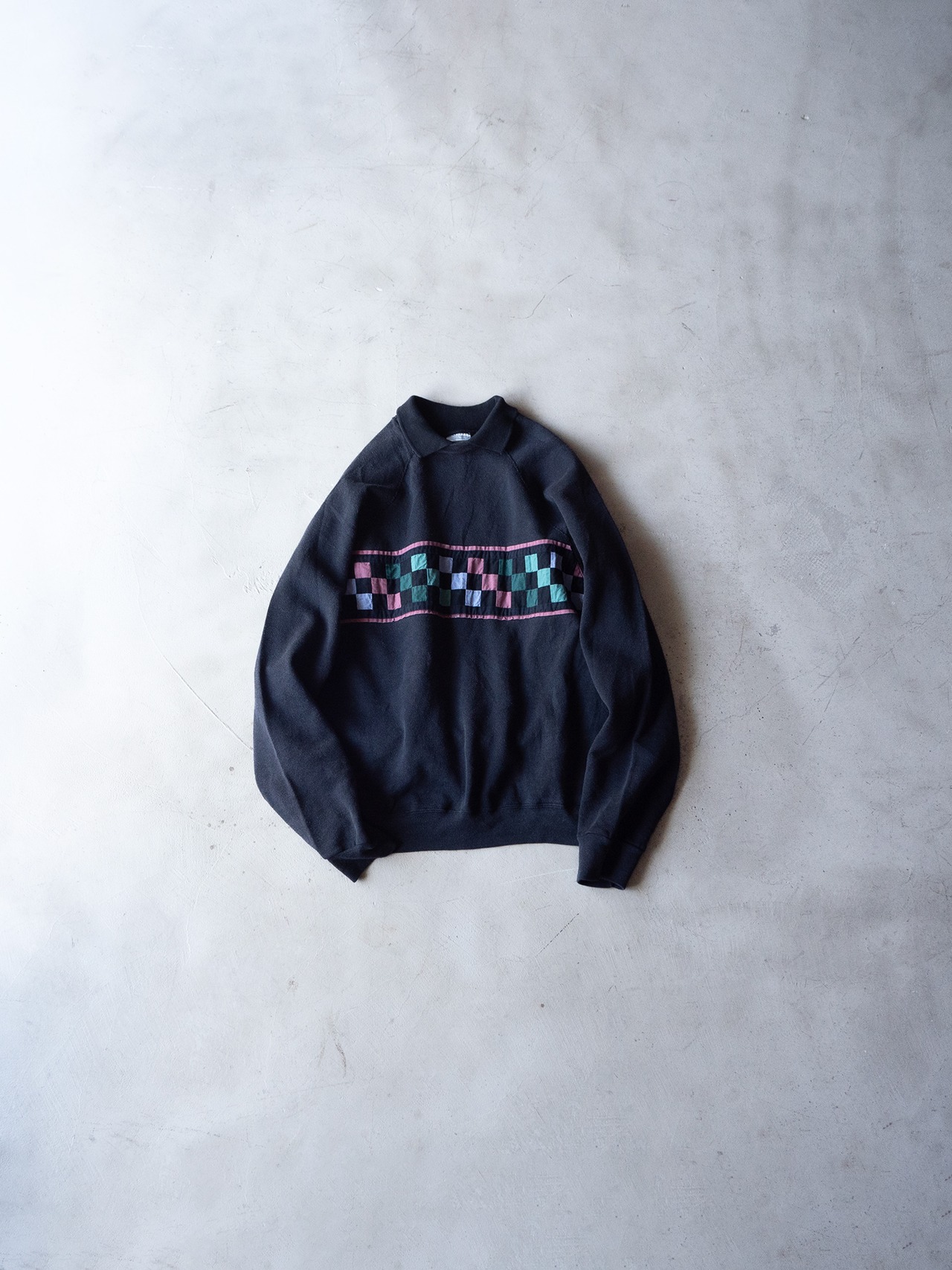 "TULTEX" '90s vintage Multi checkered pattern sweat