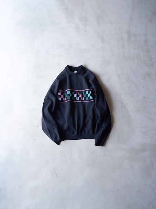 "TULTEX" '90s vintage Multi checkered pattern sweat