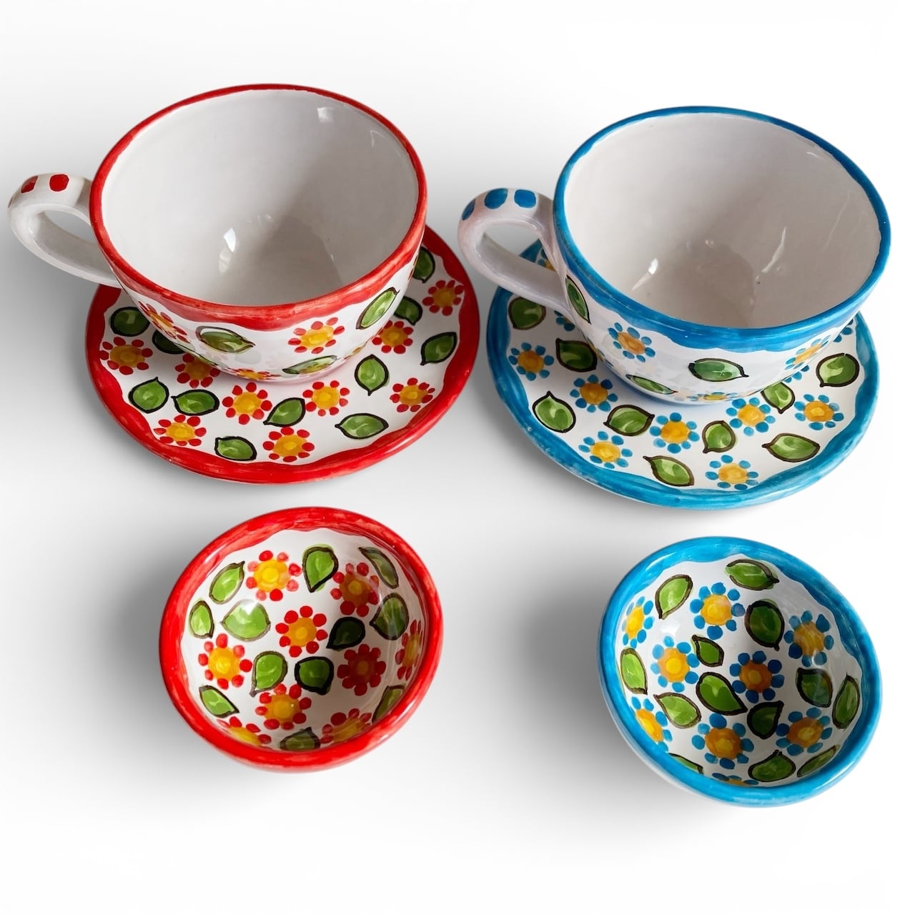 カップ＆ソーサー TAZ028 マヨリカ焼き イタリア陶器 ティーカップ