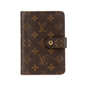 ルイ ヴィトン モノグラム ポルトパピエ 二つ折り財布 M61207 ブラウン PVC レザー レディース LOUIS VUITTON 【中古】