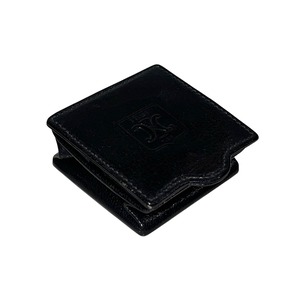 vintage CELINE black leather coin case