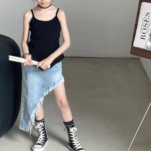 〈120〉asymmetry denim skirt