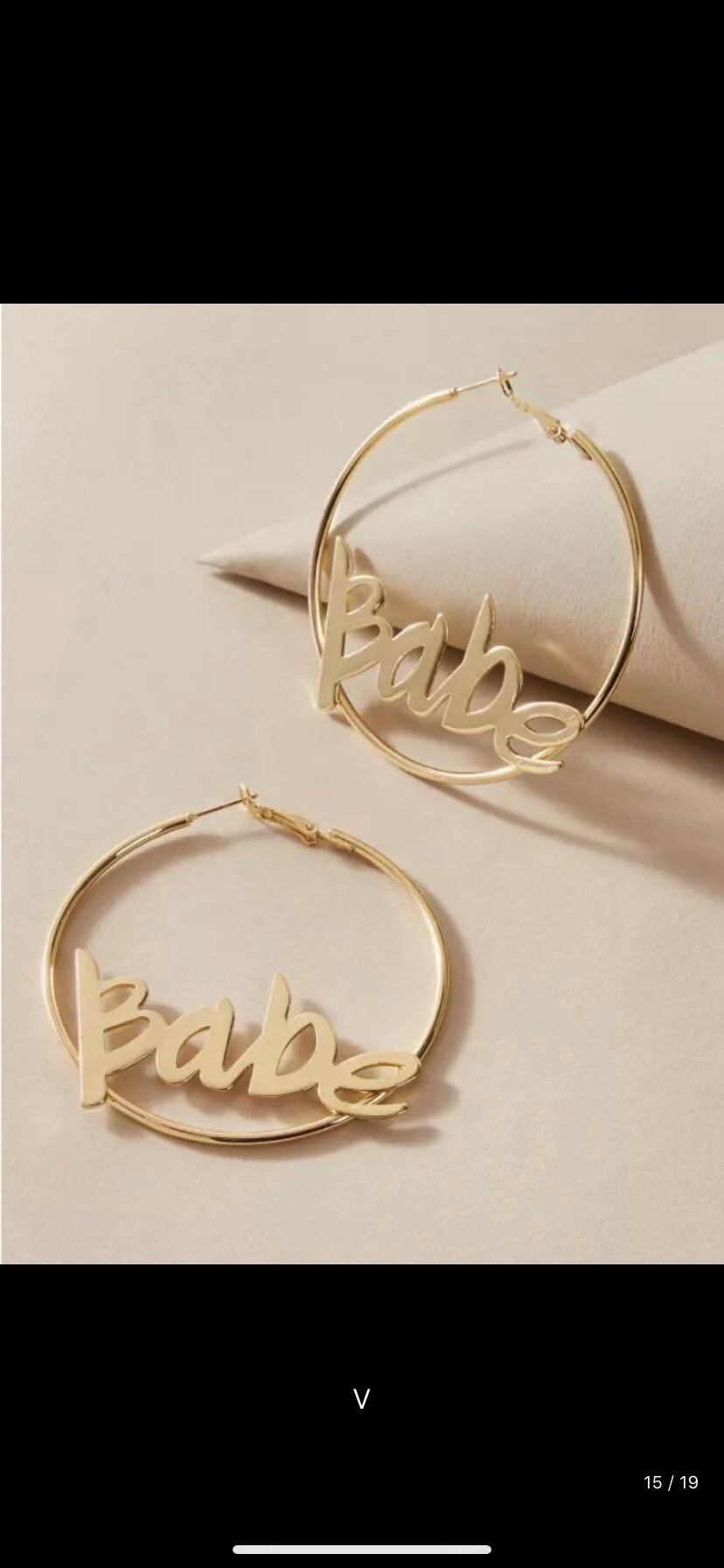 ゴールドフープピアス