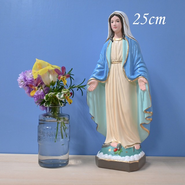 無原罪の聖母像【25cm】室内用カラー仕上げ