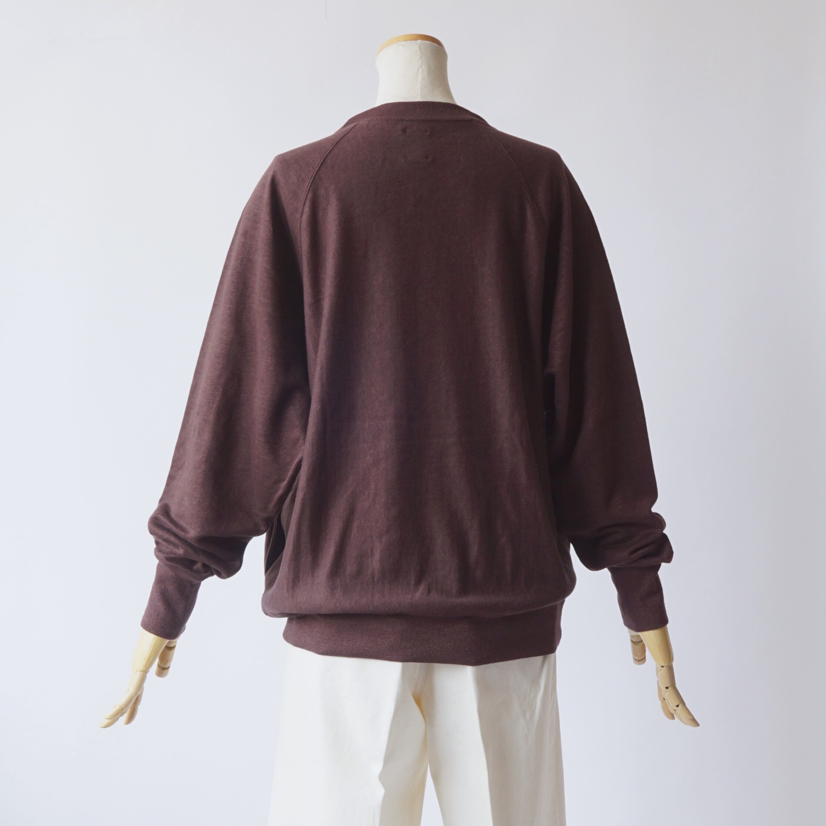 BATONER/バトナー・BELGIAN LINEN URAKE CREW NECK L/S | a flat