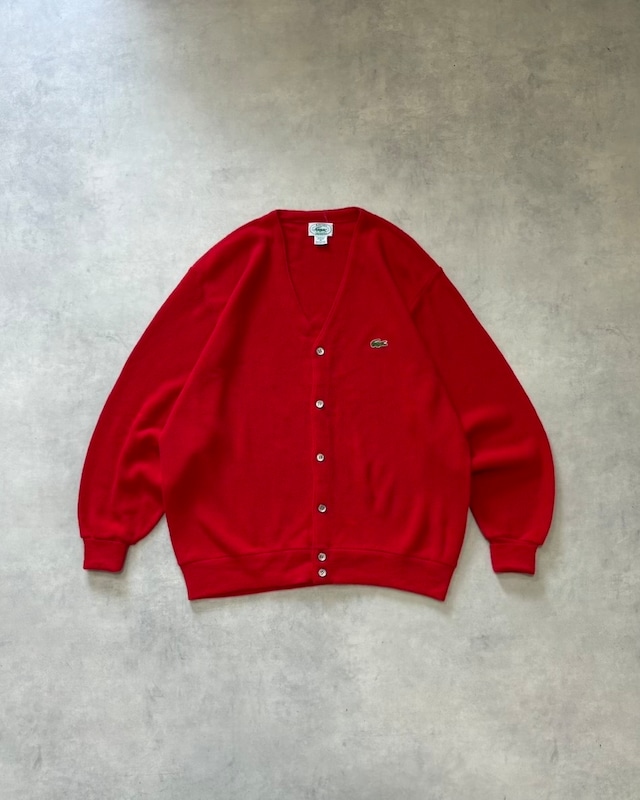 【VINTAGE】1990’s “IZOD LACOSTE” Acrylic Cardigan MADE IN USA