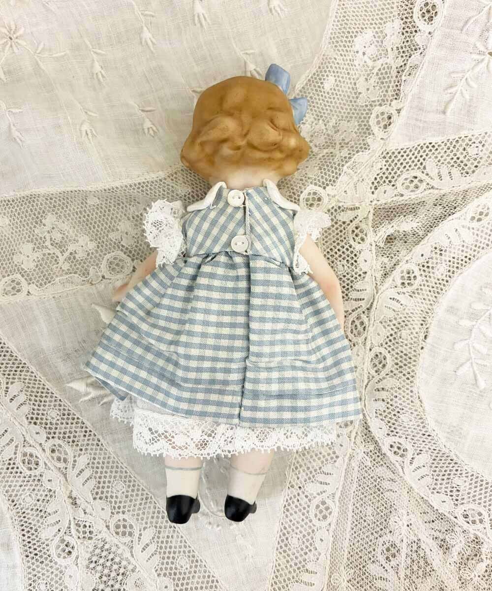 ビスクドール作家　草苅尚代様 ちいさなオールビスクドール 草苅尚代作品】わすれな草/オールビスクドール/14cm | Shall we doll