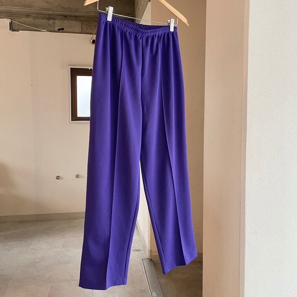 purple pants ｜ 紫 パープル パンツ センタープレス スラックス 古着