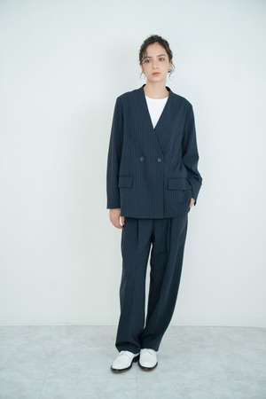 【ご予約】 Collarless Double Jacket【boutiqueordinary】