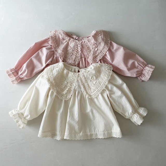 jm snail［取寄］hadire lace big collar blouse 26spring