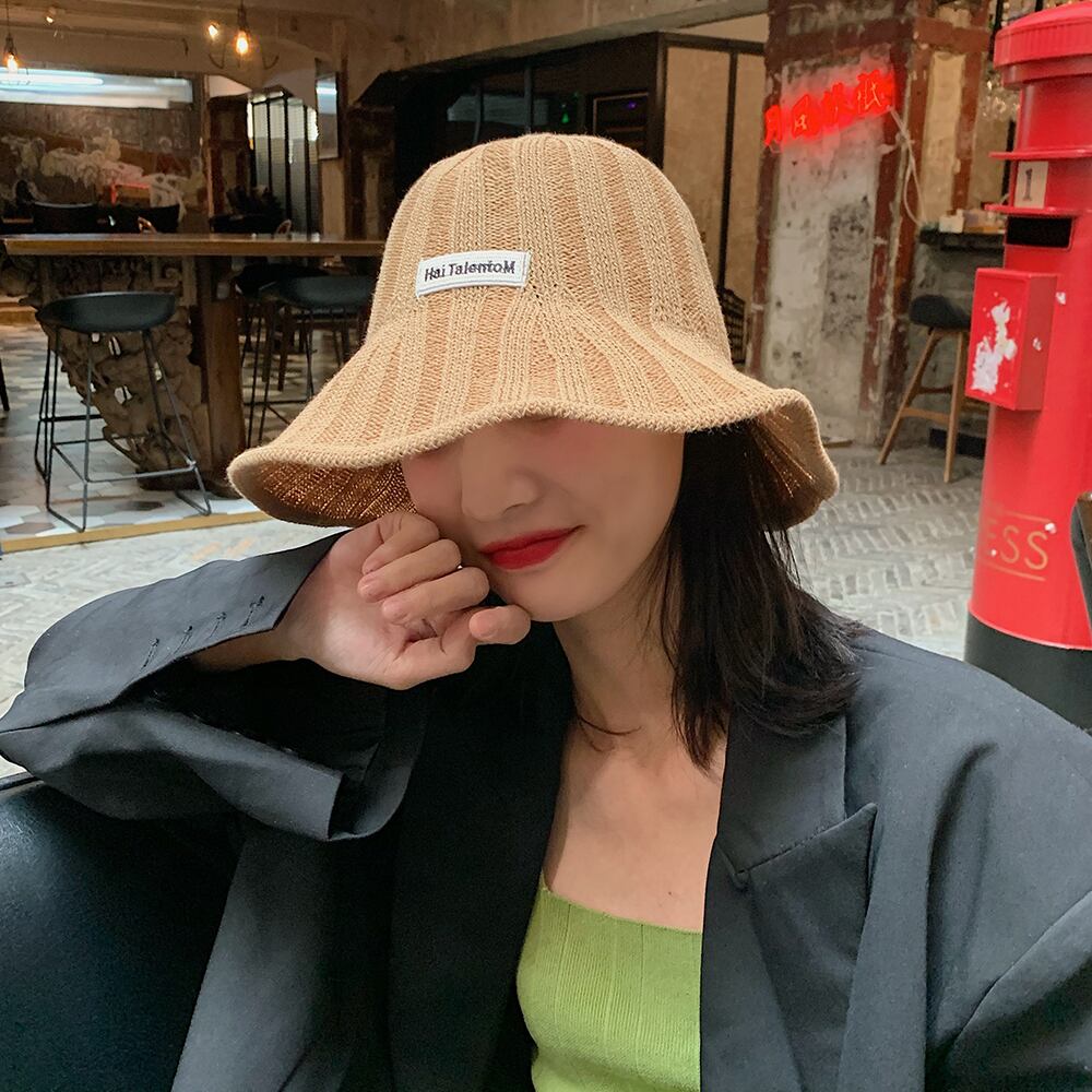 カジュアルニットソリッド カラーサマー 帽子 夏物 ソリッドカラー ブラック・アイド・ピーズ72468881356