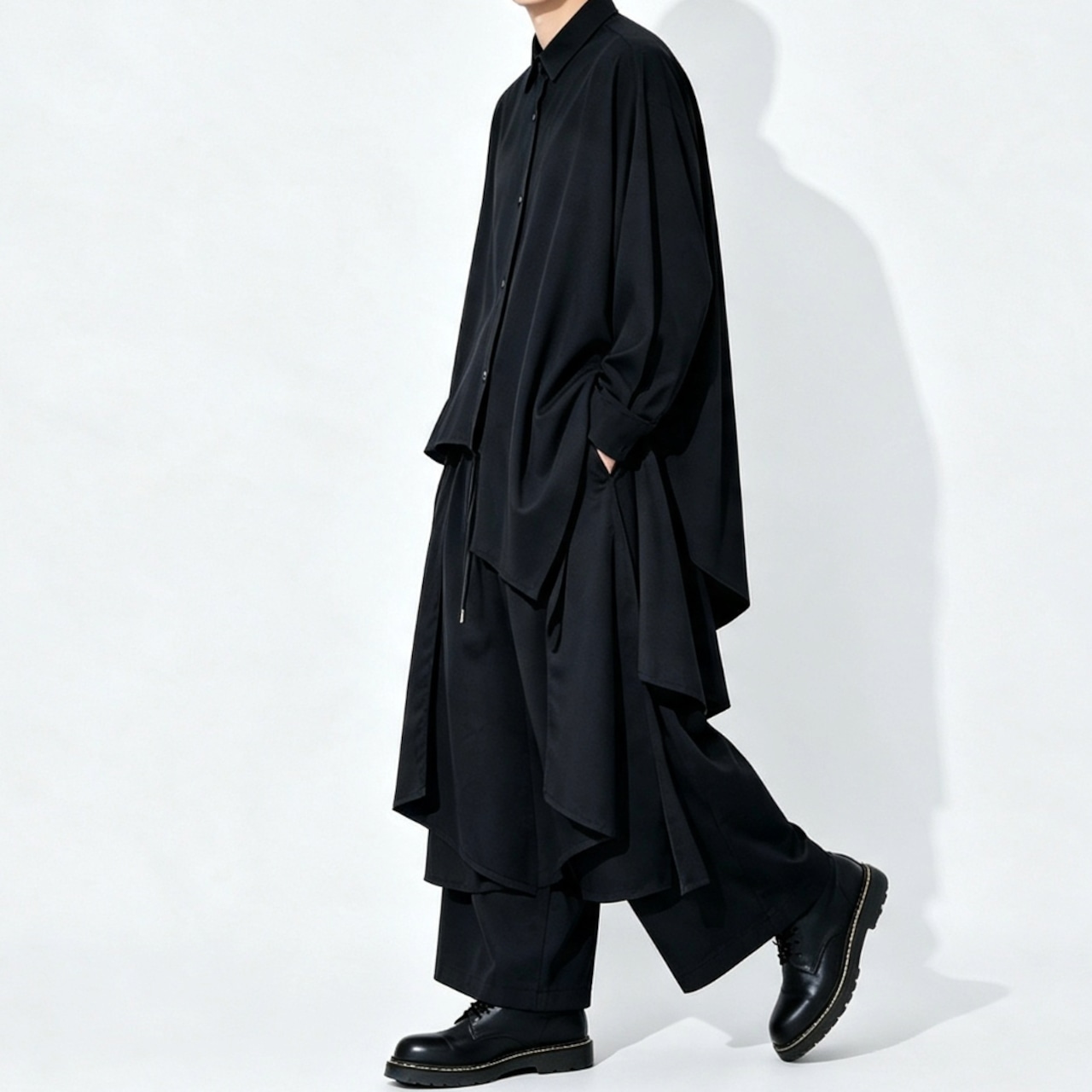 Asymmetric Hem Long Shirt　TB2579・画像2