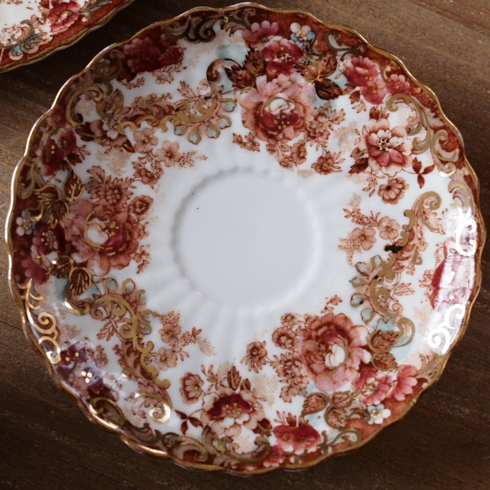 英国アンティーク サミュエルラドフォード イマリフラワー トリオB