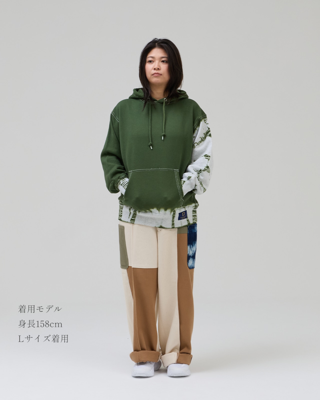 【数量限定販売】タイダイプルオーバーパーカー オリーブ