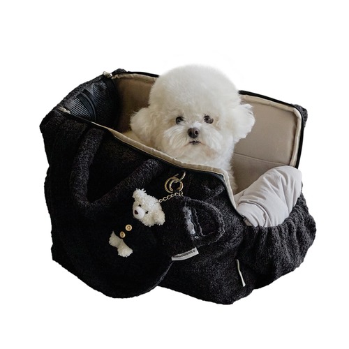 (MON)丈夫で柔らかいペットバッグ(BLACK)