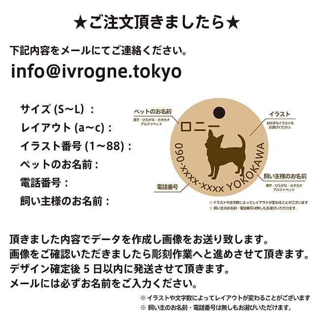 超軽量 ワンちゃん用迷子札 国産ひのき使用で安全 木製 ひのき 各