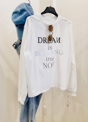 ドロップショルダーロゴ入りロンT