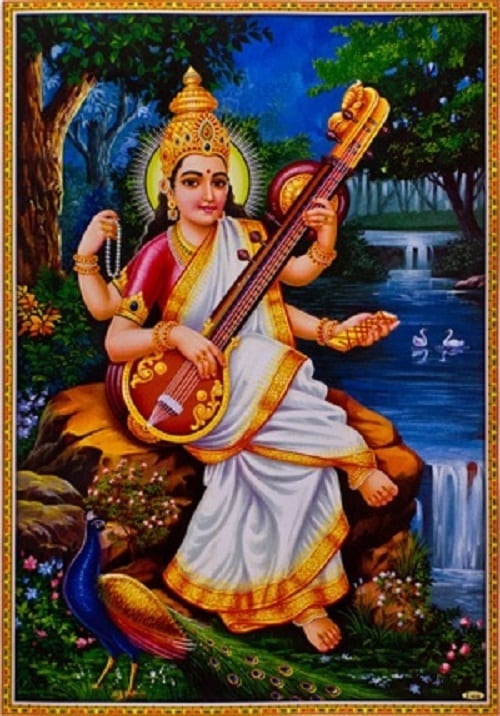 サラスヴァティー 弁才天　弁財天　知恵 音楽 芸術をつかさどるヒンドゥー教の女神
