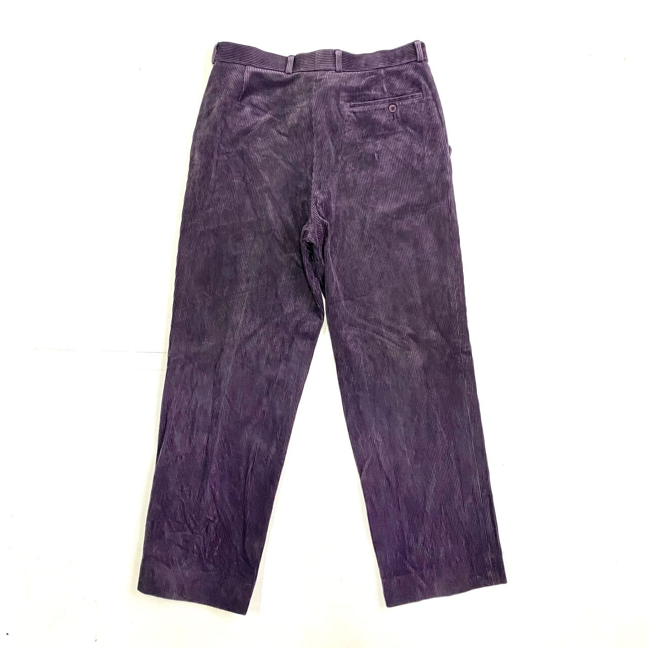 70年代 80年代 フランス製 ヴィンテージ Lacoste フレンチラコステ ツータック 太畝 コーデュロイパンツ メンズｗ33相当 古着 パープル 紫色 ビンテージ 70s 80s ロングパンツ Al2110 Cave 古着屋 公式 古着通販サイト