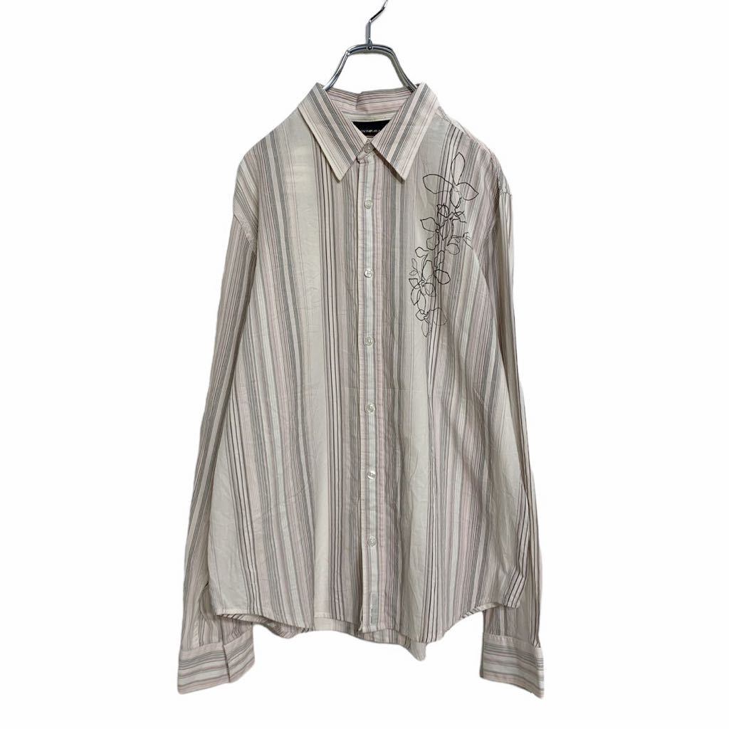 DKNY DKNY ストライプ シャツ 長袖 - 90-00年代 DKNY ダナキャラン 