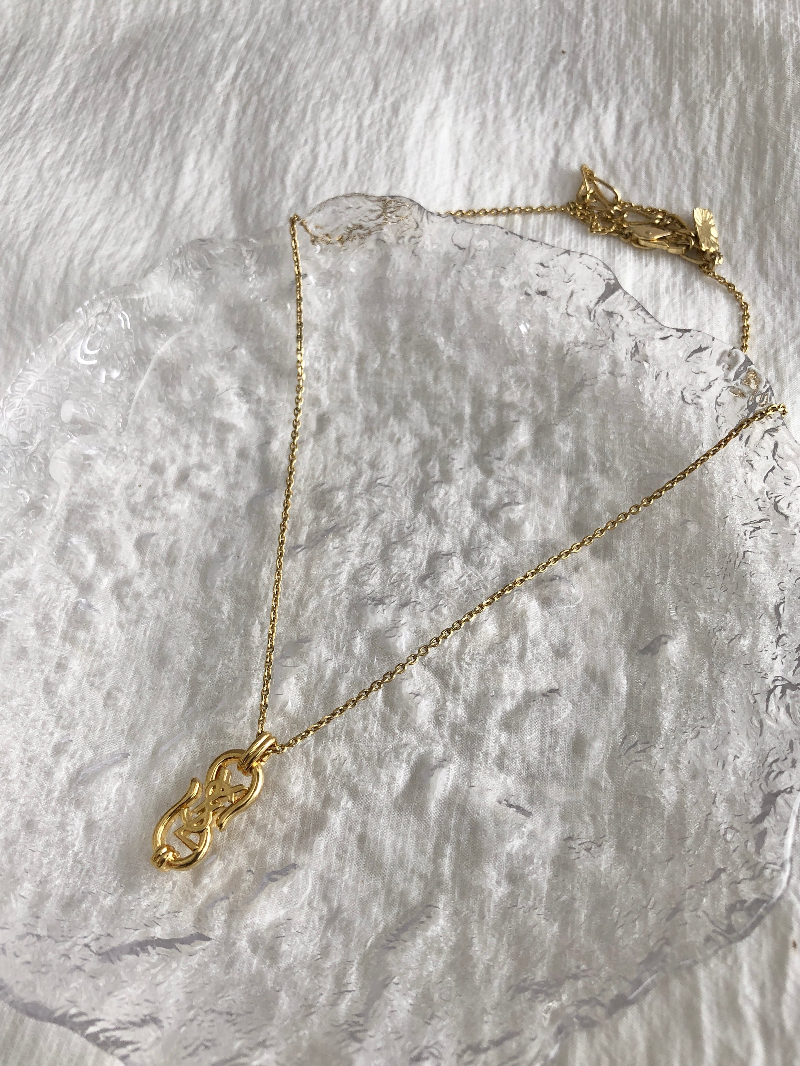 Yves Saint Laurent イヴ・サンローラン ネックレス ゴールド YSL vintage ヴィンテージ オールド jxgduk