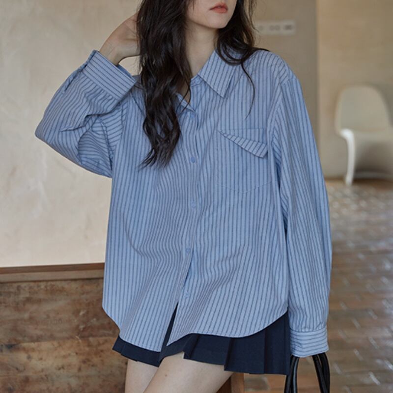 レイヤードストライプシャツ U0262