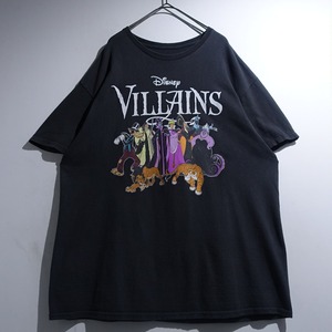 "Disney" Black Villains Print Design T-Shirt