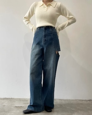 【新作アイテム送料無料】12oz denim side cut pants