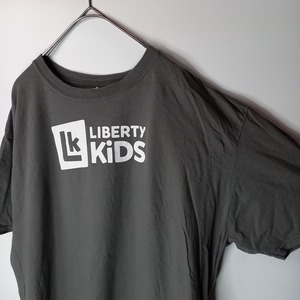 ギルダン　クルーネック　プリントTシャツ　半袖　オーバーサイズ　グレー　XL