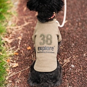 38DOG LOGO EMBROIDERY TEE / KAHKI