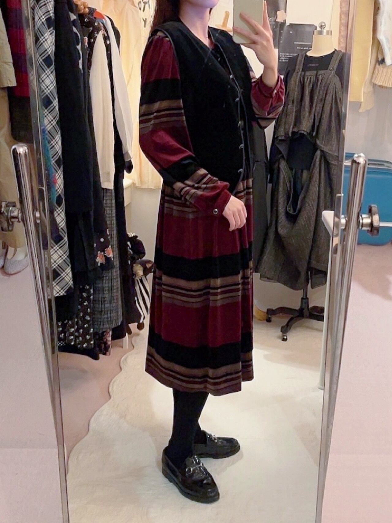 black velvet piping vest