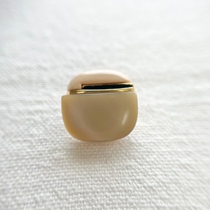 ●『2個セット』スクエア ゴールド2ライン×ベージュ 18㎜