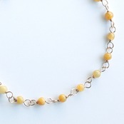 イエロー翡翠がとてつもなくかわいい！  眼鏡留めブレスレット 黄 jade jadeite A貨翡翠 jd_br1000_y