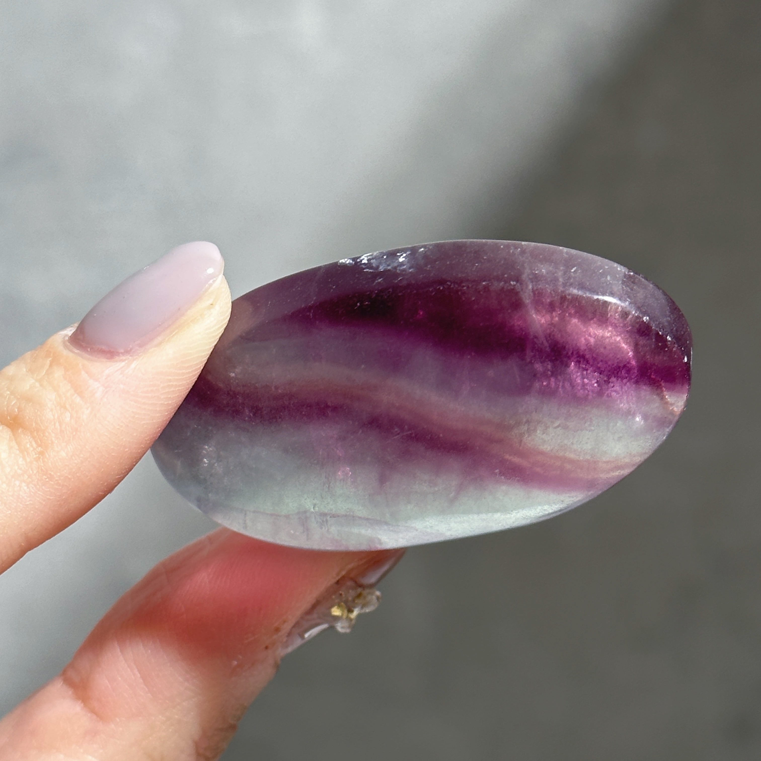 レインボーフローライト パームストーン11◇ Rainbow Fluorite