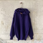 Toggle Button Navy Knit Hoodie