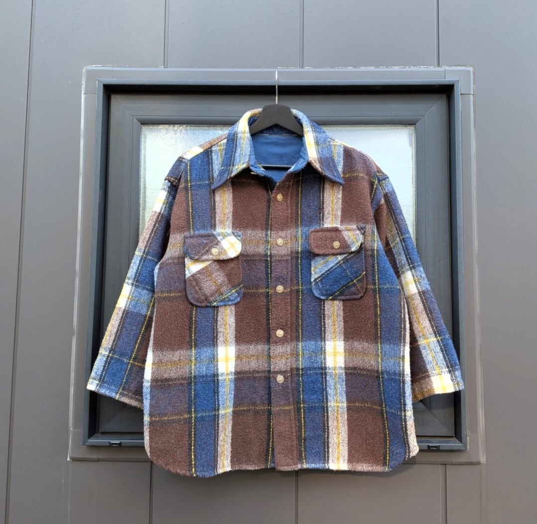 80s unknown pattern shirt jaket 小岩店