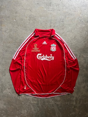 Liverpool FC UCLファイナル アテネ2007 adidas 長袖ユニフォーム XL レッド