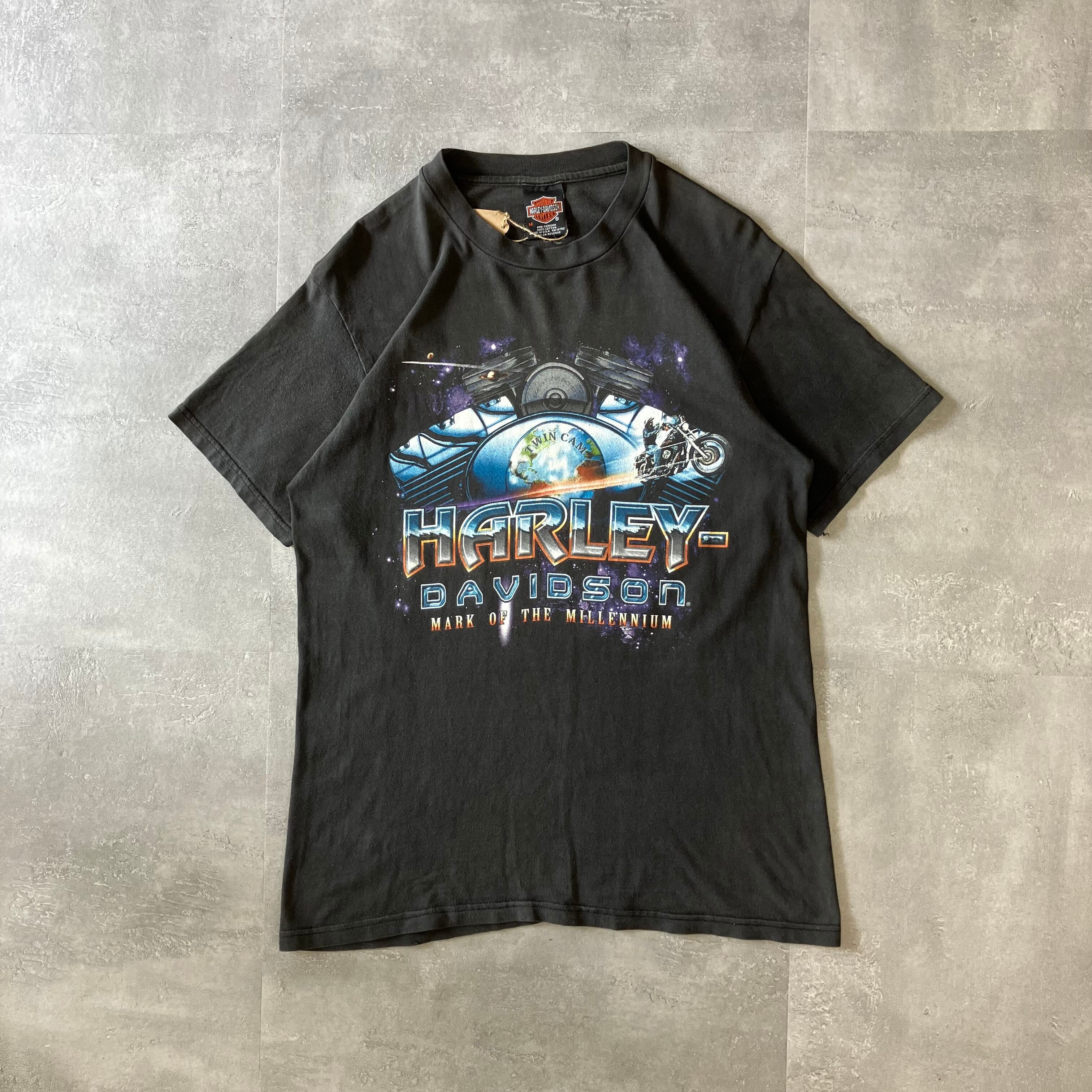 Harley-Davidson ハーレーダビッドソン 90s~ usa製 プリントTシャツ ブラック 両面プリント M No.2889