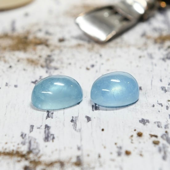 アクアマリン パキスタン産 27.957ct(2pcs) #JWS4839 | EBiS GEM