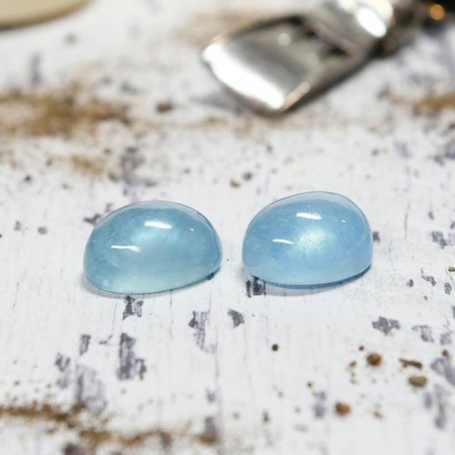 アクアマリン パキスタン産 27.957ct(2pcs) #JWS4839