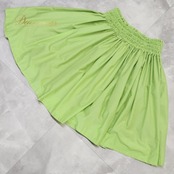 フラダンス 衣装 パウスカート ブラウン系 グリーン系 リバーシブル モンステラ柄 ハイビスカス柄 無地 シンプル かわいい 華やか 鮮やか 明るい 爽やか 黄緑 茶 ハワイアン アロハ ハワイアンプリント フラ ダンス レッスン 練習 カジュアル 大人可愛い