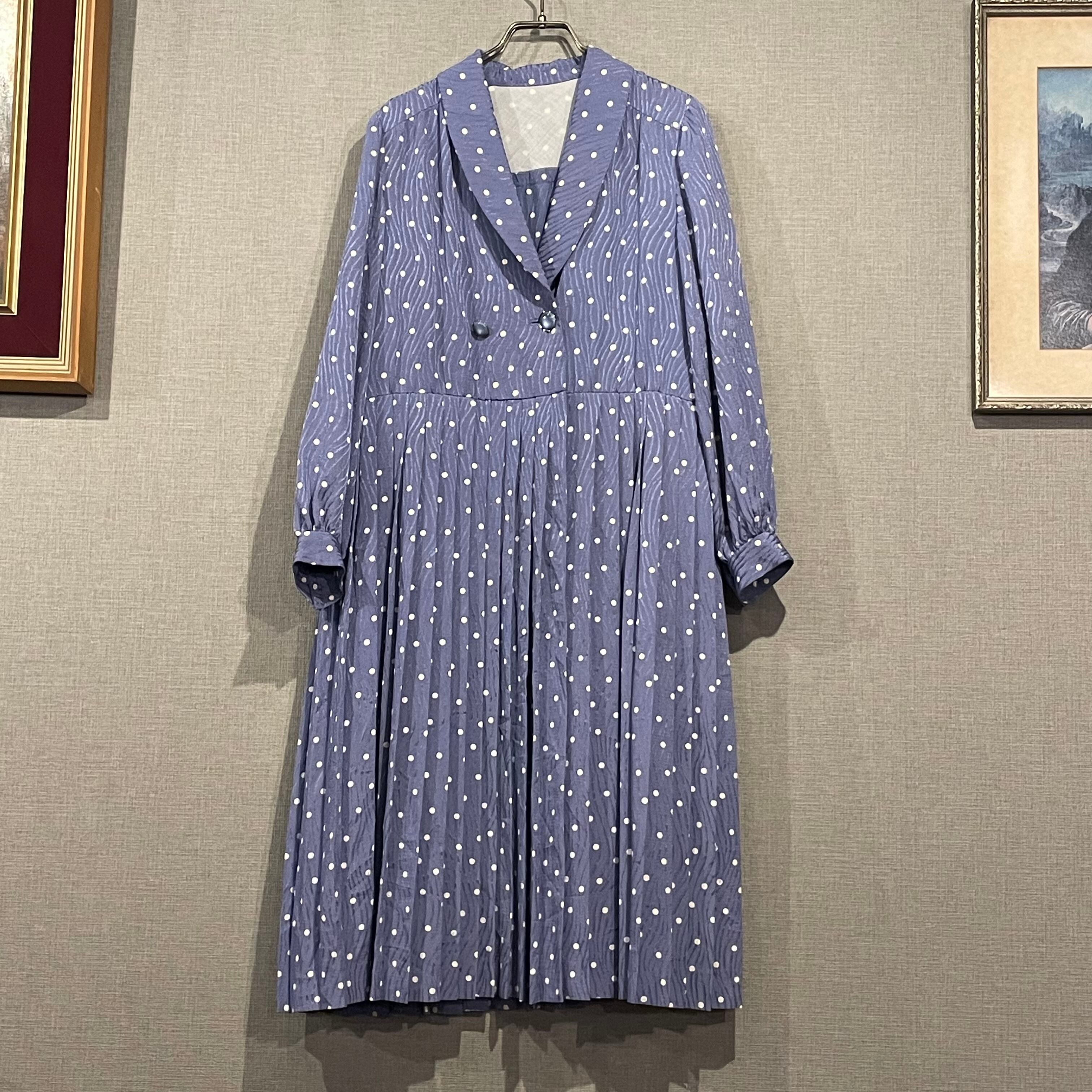 レトロ アンティーク オーバーサイズ ドット柄 シャツワンピース 2xl位 Used Vintage Clothing Bridge