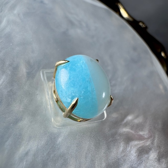 no.AH7665 パライバ・トルマリンインクォーツ k14 鑑別書付き