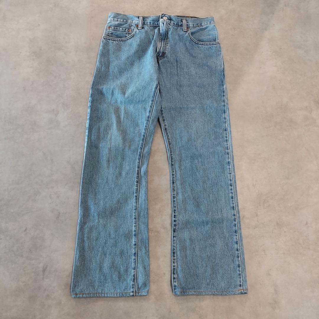 リーバイス517 Levis W32 フレアブーツ 青 古着 ボトム 22176