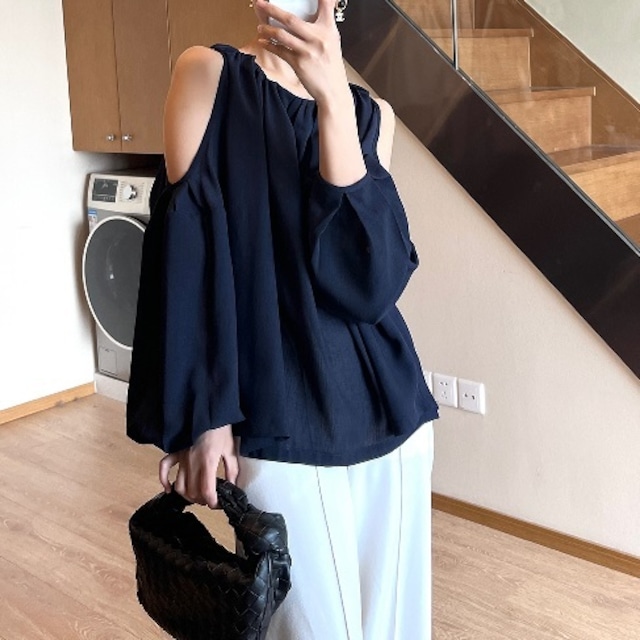 off shoulder puff sleeve tops<t1000>
