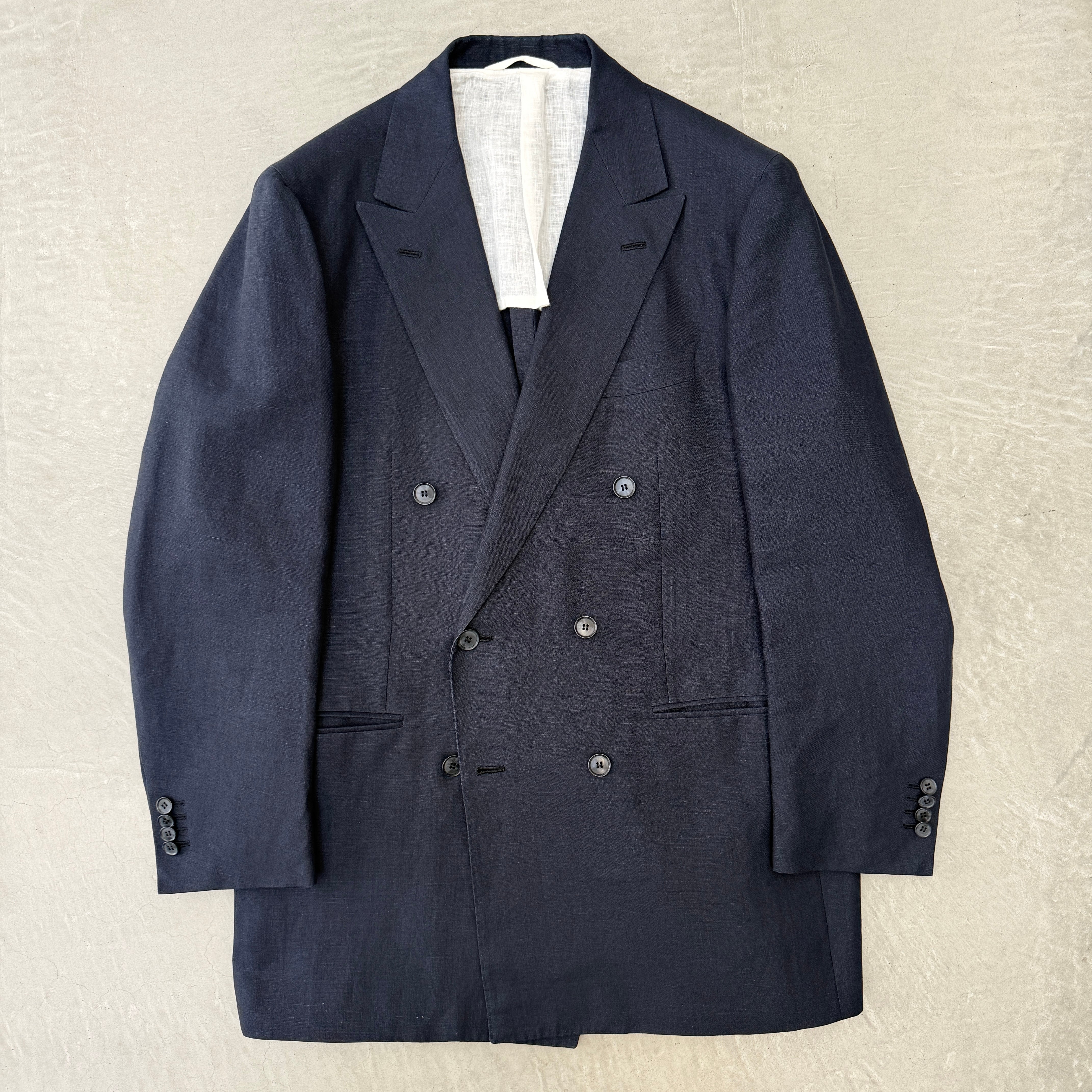 Sartorio Jacket Linen Navy 48 | ASSET VINTAGE アセットヴィンテージ