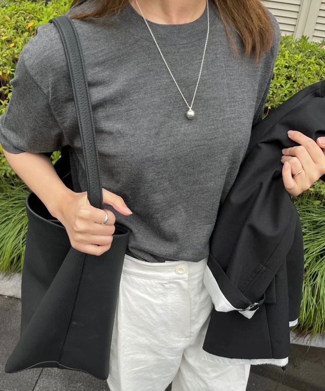 S925 Message ball long necklace (N149)