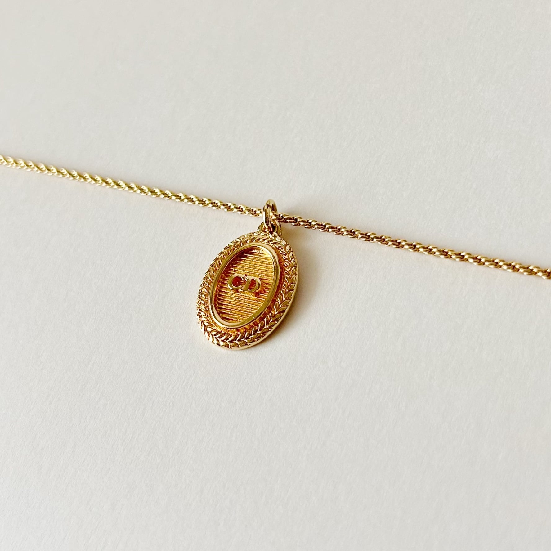 N5443】Christian Dior oval necklace/クリスチャンディオール